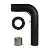 Rauchrohrset 90° Gezogener Bogen 150mm Ø Wandrosette Mauermuffe