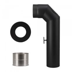 Rauchrohrset 90° Zweimal Abgewinkelt 150mm Ø Mit Kurzen Schenkel