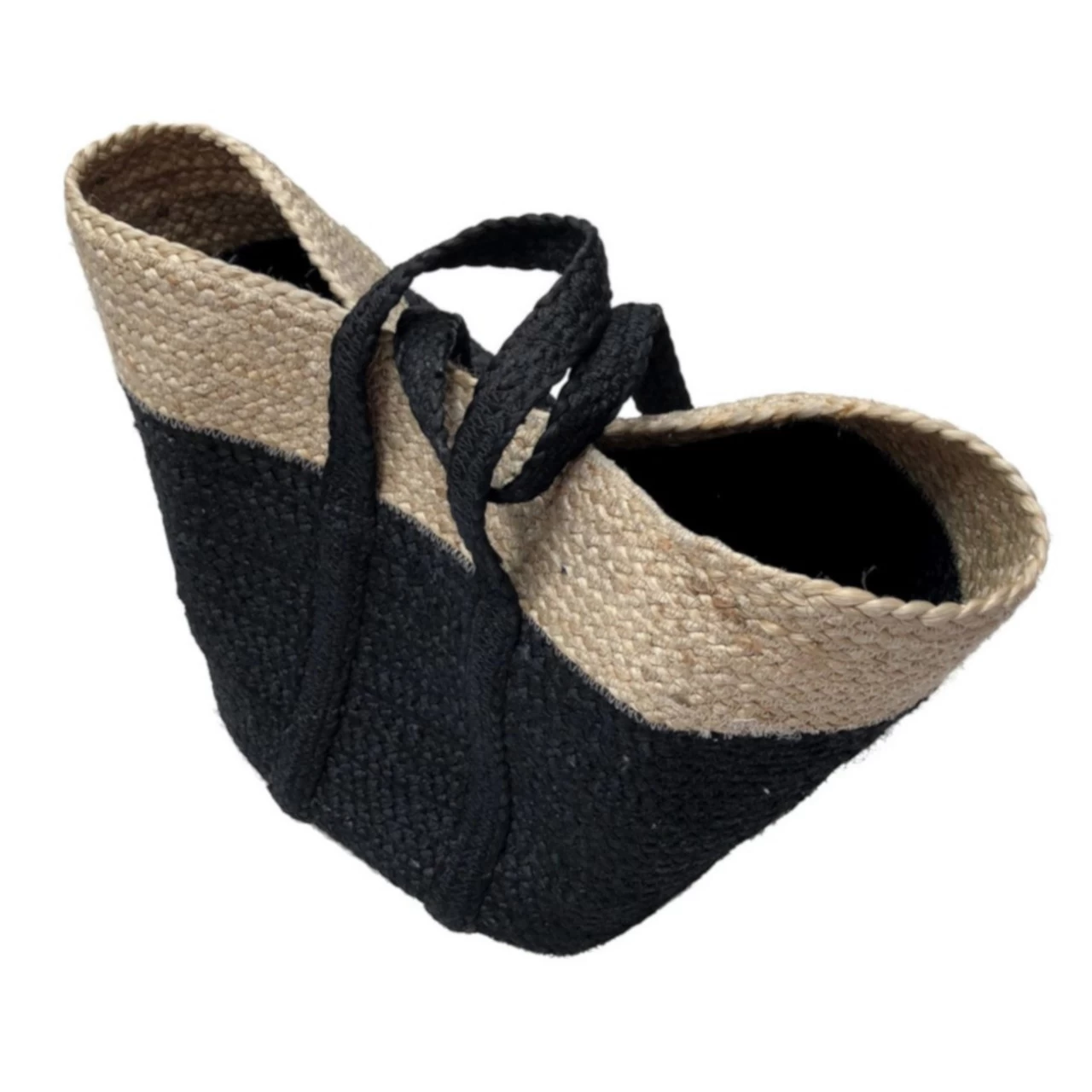 Termatech 3 Verschiedene Holzkörbe Aus Jute Schwarz/Beige – Bild 2