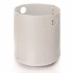 Giro Designer Holzkorb Weiß Aus Regeneriertem Leder Mit Rollen