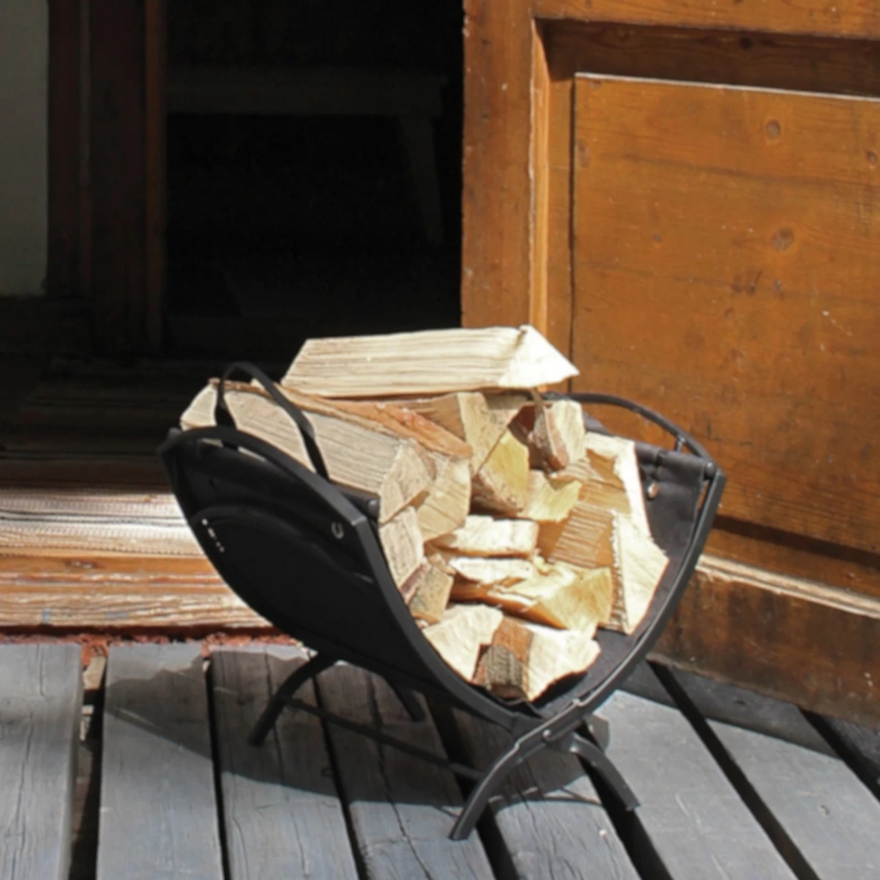 HTT Holzträger Mit Tragetasche Schwarz – Bild 4