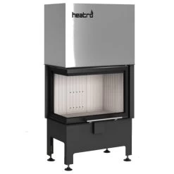 Heatro 55LH Eck-Kamineinsatz Mit Hebetür 9kW Linksverglast