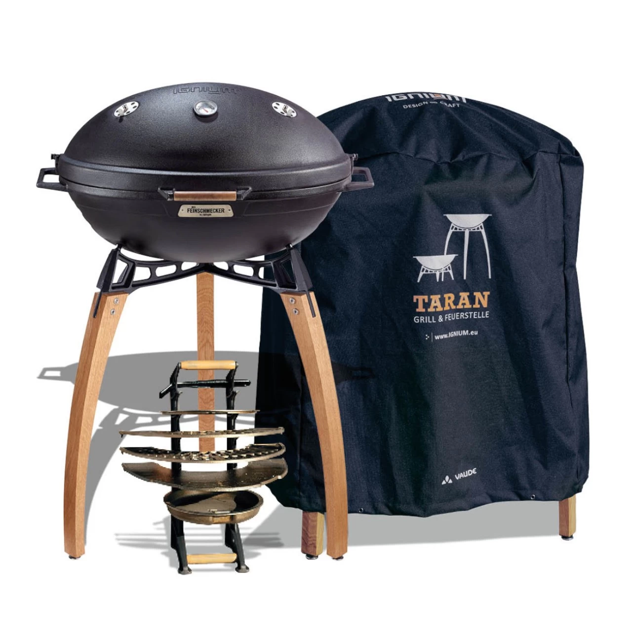 TARAN Feinschmecker Design Grill Und Feuerschale Aus Gusseisen