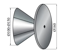 Verschlussdeckel Für Schornstein Öffnungen Mit 100 Bis 150mm Ø Verzinkt