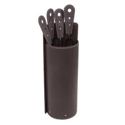Alery Designer Kaminbesteckset Dunkel Braun
