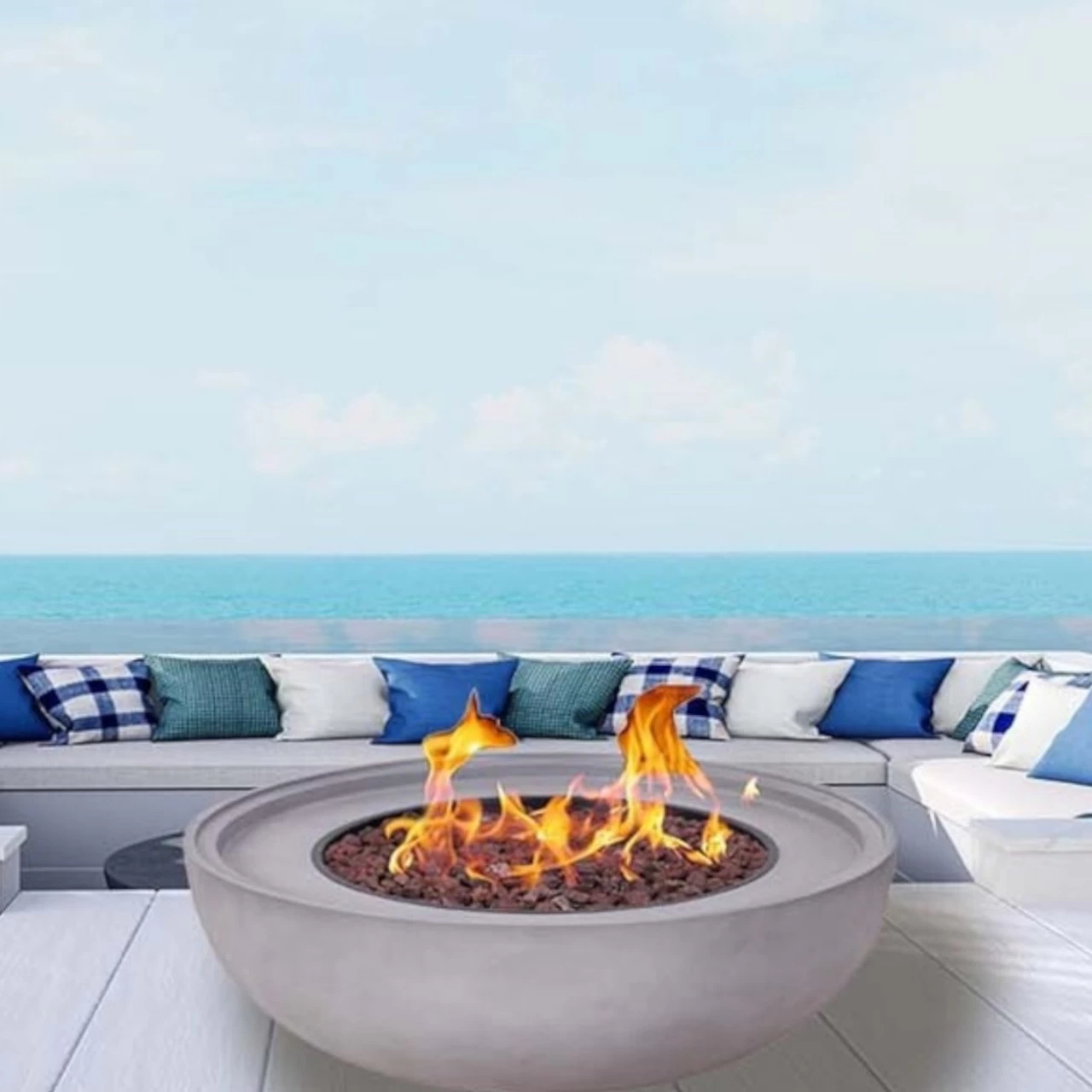 Bowl 80 Gaskamin Außenkamin Betonlook – Bild 2