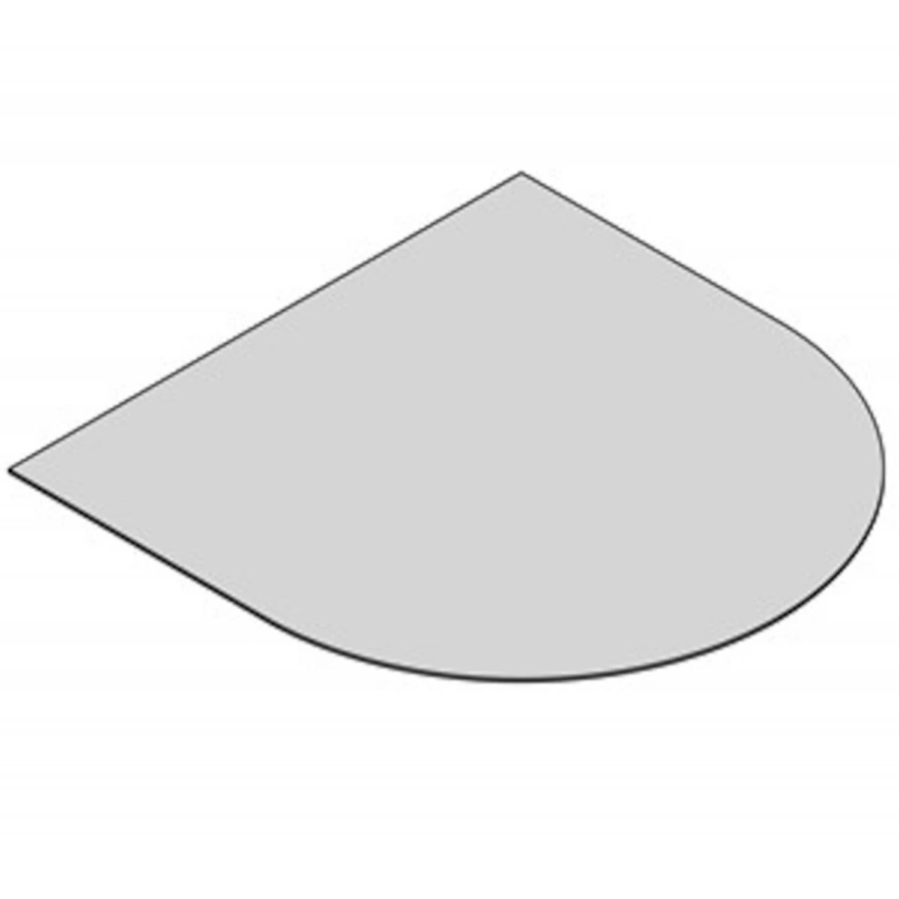 Glasbodenplatte Halbrund Mit 1000x1100 Mm