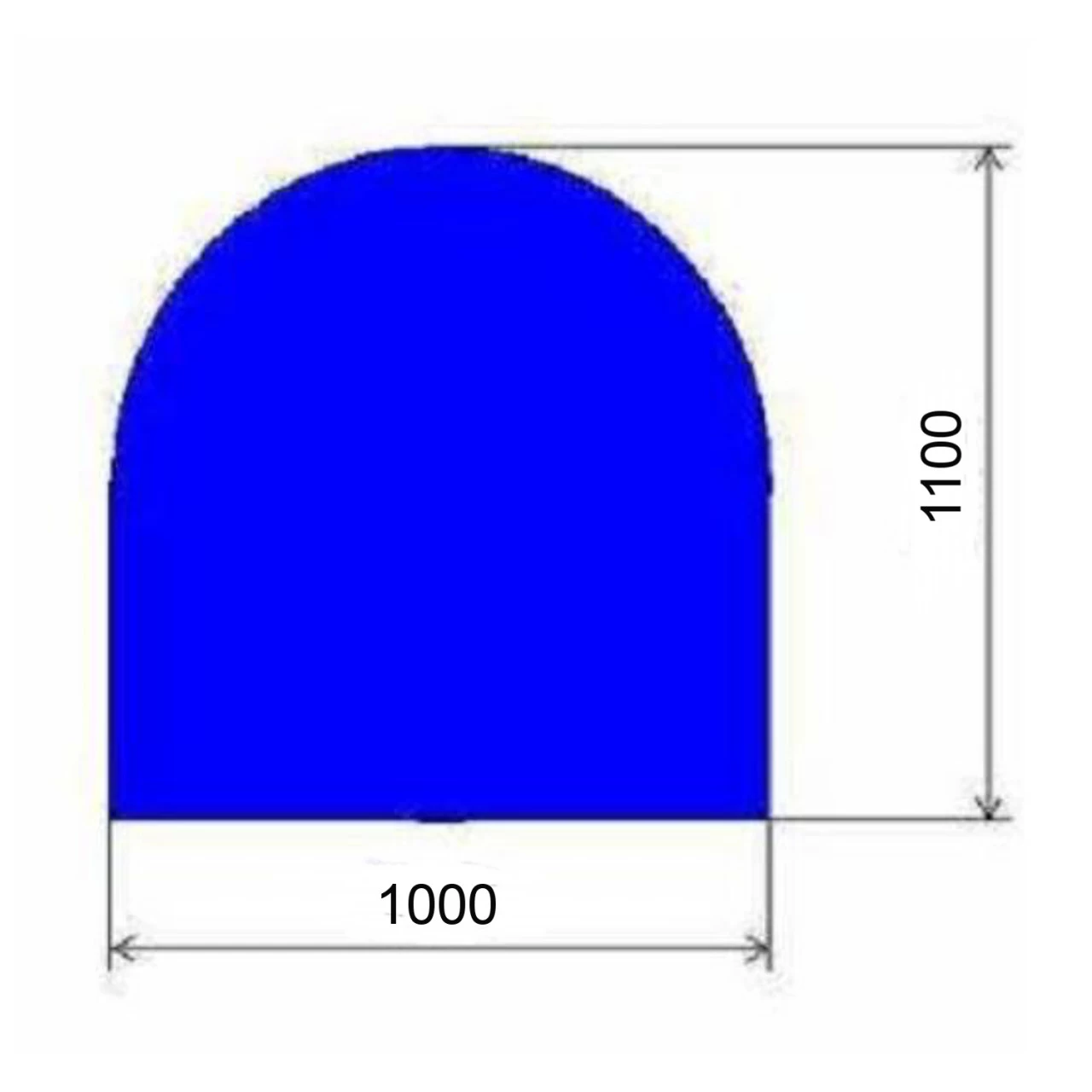 Glasbodenplatte Halbrund Mit 1000x1100 Mm – Bild 2