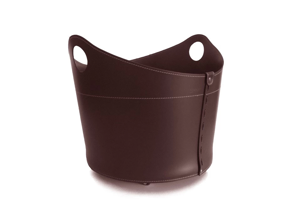 Nicad Designer Kaminbesteckset Und Holzkorb Dunkel Braun – Bild 10