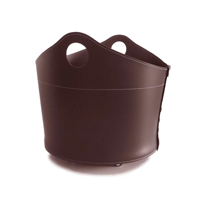 Nicad Designer Kaminbesteckset Und Holzkorb Dunkel Braun – Bild 8