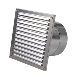CB-Tec Außenluftgitter Mit Stutzen 23x23cm- Verschiedene Farben/Größen