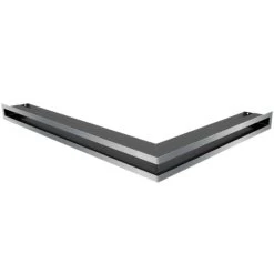 Eckluftleiste LUFT Links 77x55 Cm Geschliffenem Stahl