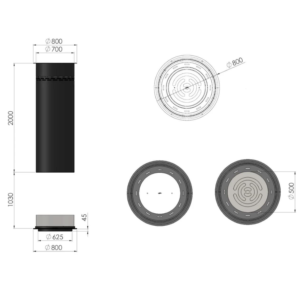Inround Designer Ethanolkamin Zur Deckenmontage – Bild 19