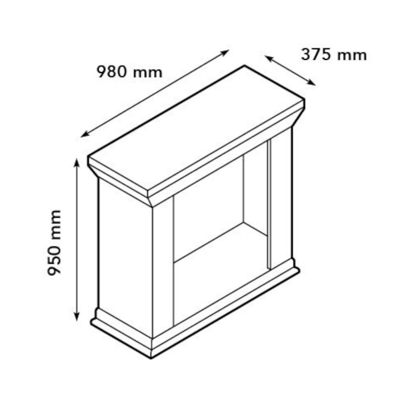 Cadiz Lucius LED Kamin Weiß – Bild 4