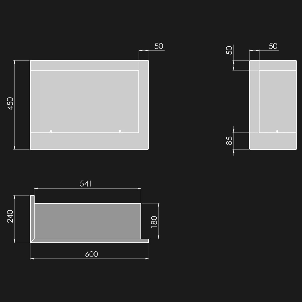 CORNER L600 Ethanolkamin Einbaukassette Ecke Links – Bild 8