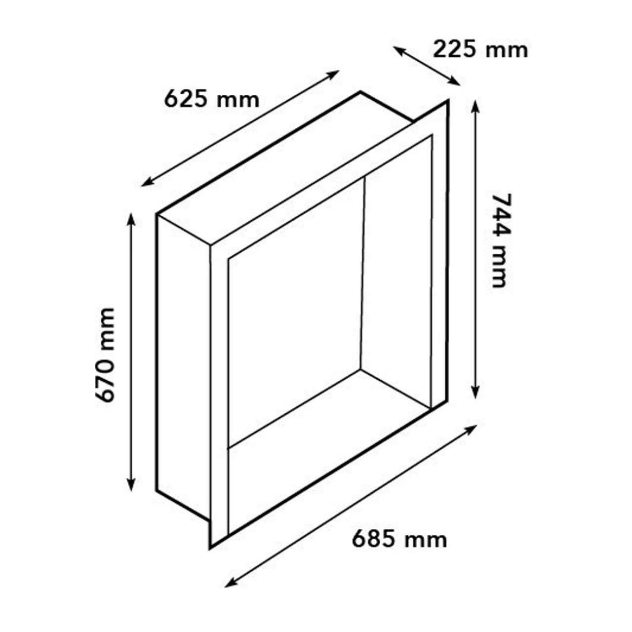 Einbaukasten L Ethanolbrenner 5820B Steindekor – Bild 6