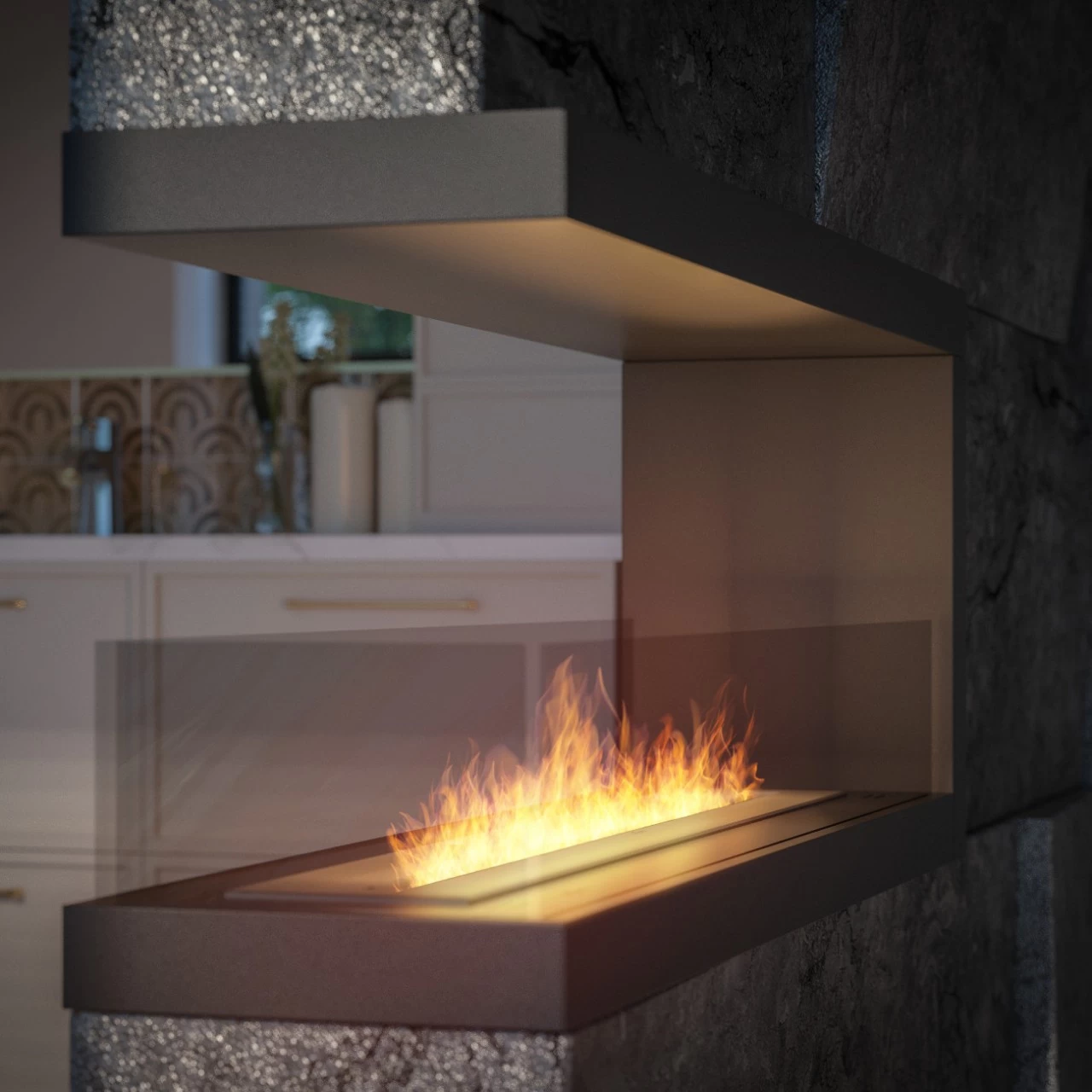 INSIDE U1200 Panorama Ethanolkamin Einbaukassette – Bild 4