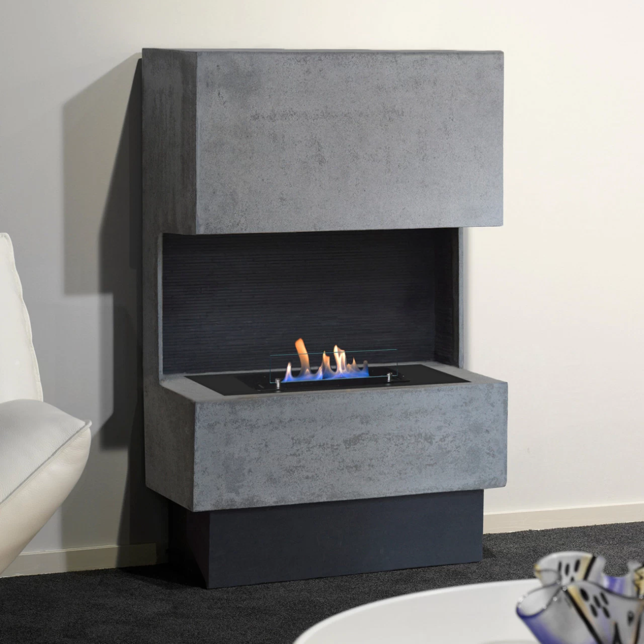 Nuoro Bioethanol Kamin Betonlook Mit Keramikbrenner – Bild 5