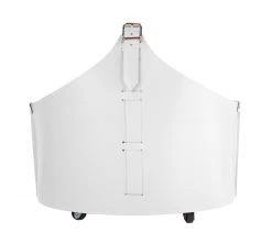 Designer Holzkorb Fabia Weiß Aus Regeneriertem Leder Mit Rollen