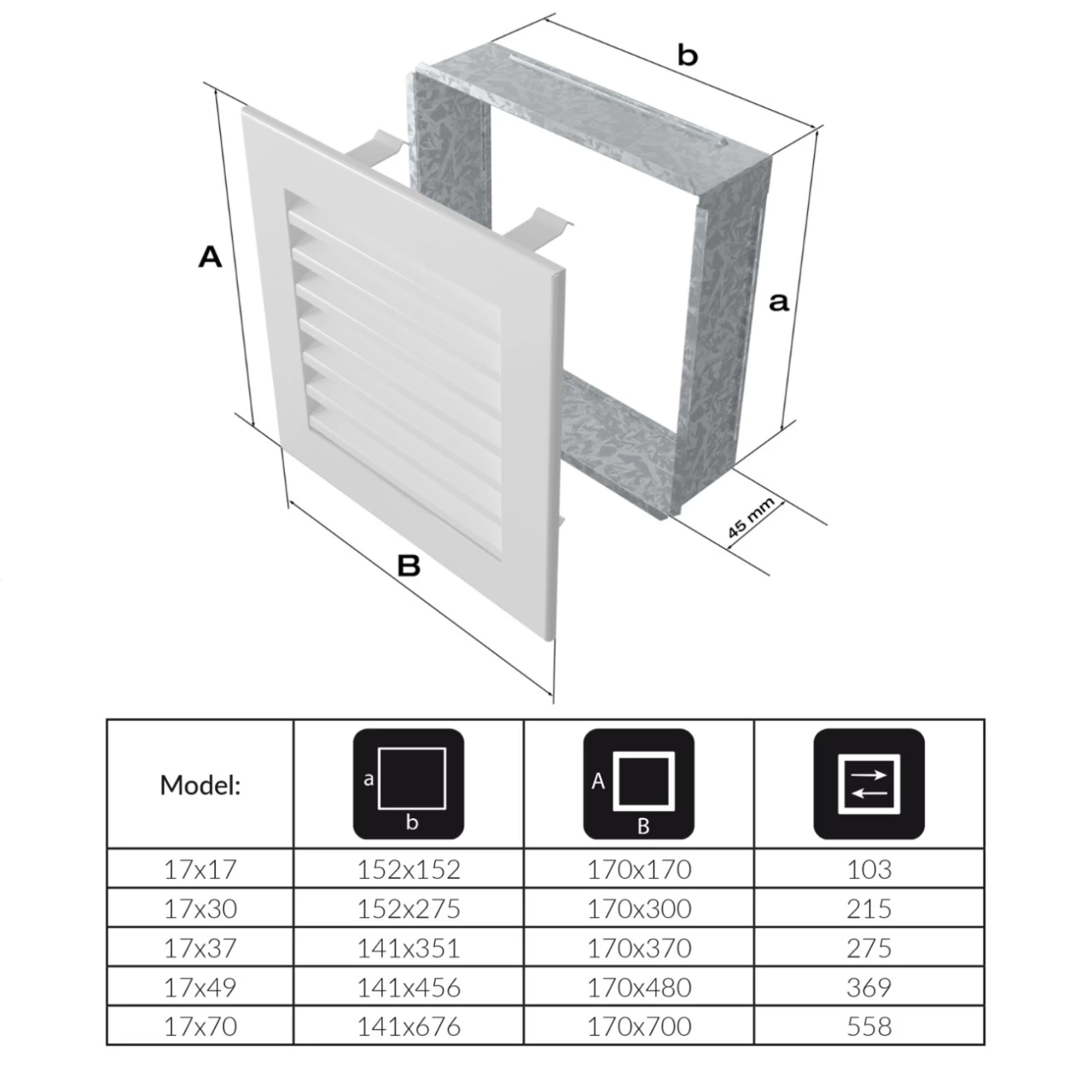 Lüftungsgitter FRESH 17 X 70 Cm In 8 Farben – Bild 3
