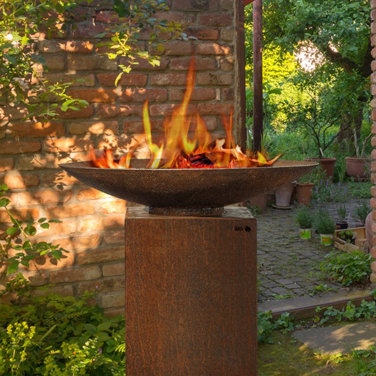 Gartenkamin Feuerschale PIO80 Cortenstahl – Bild 6