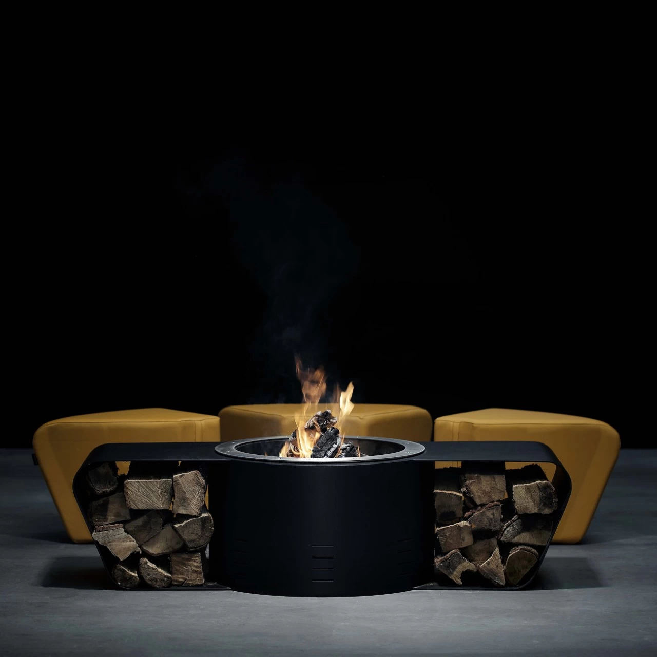 Circus Designer Feuerschale Gartenkamin Mit Sitzgruppe Optionaler Grill