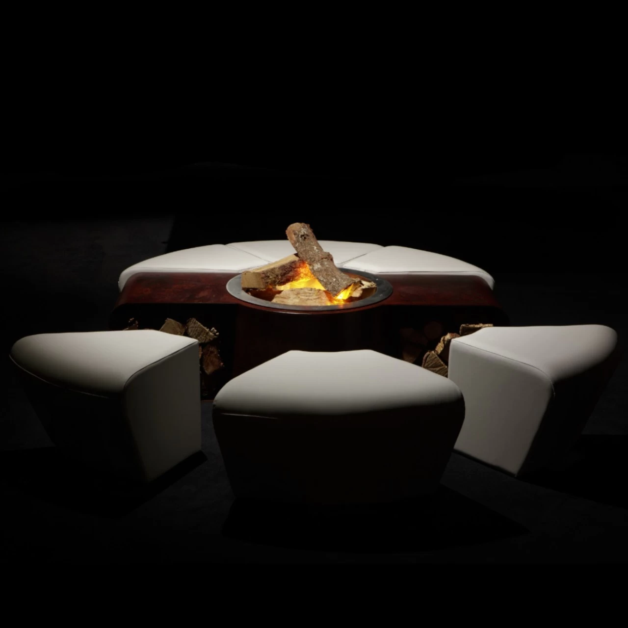 Circus Designer Feuerschale Gartenkamin Mit Sitzgruppe Optionaler Grill – Bild 6