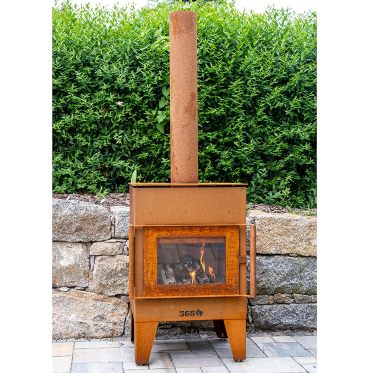 Gartenkamin OLE Cortenstahl Mit Optionalem Grillrost – Bild 2