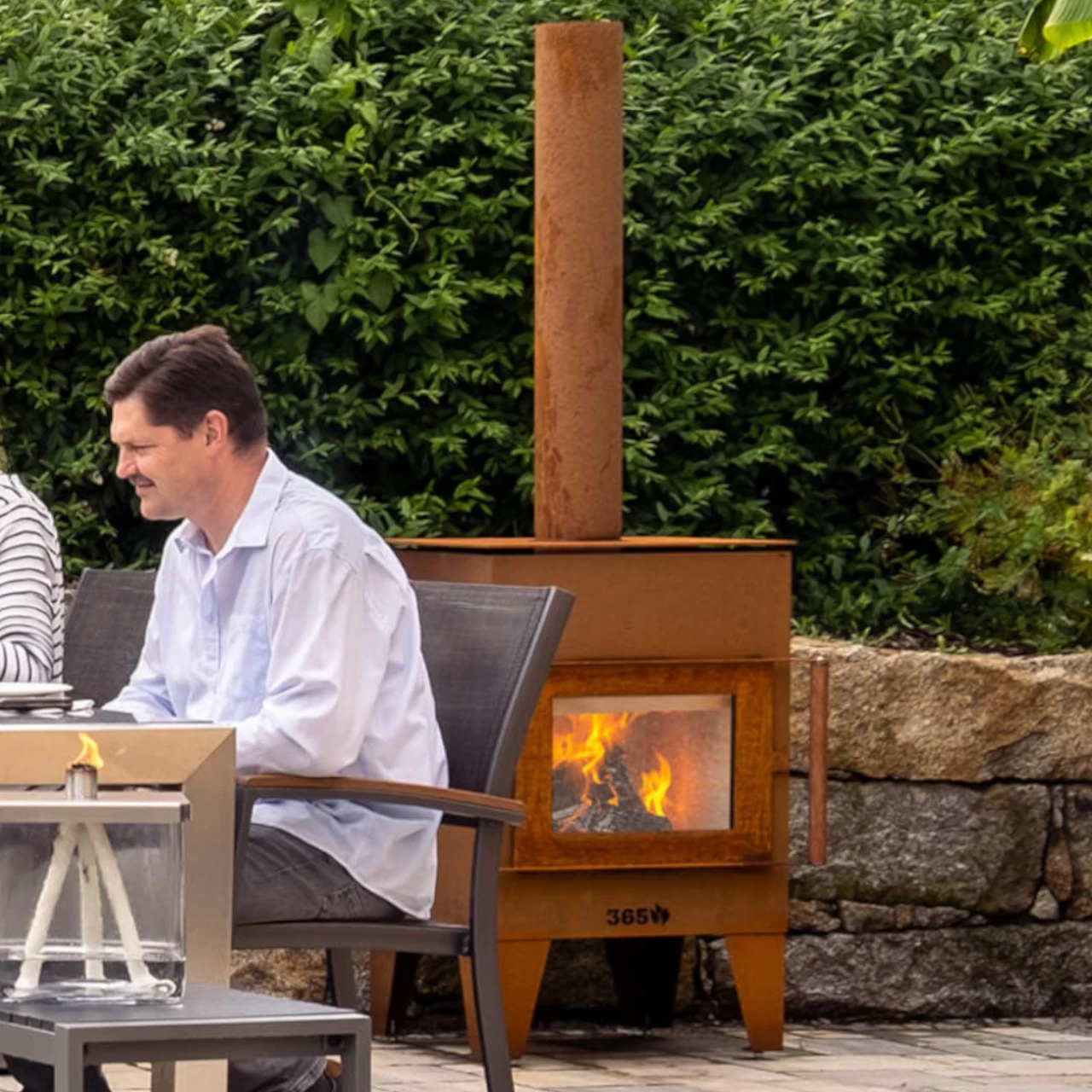 Gartenkamin OLE Cortenstahl Mit Optionalem Grillrost – Bild 6