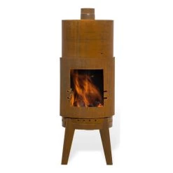 Gartenkamin Feuerschale RAGNAR Cortenstahl Optionales Grillrost