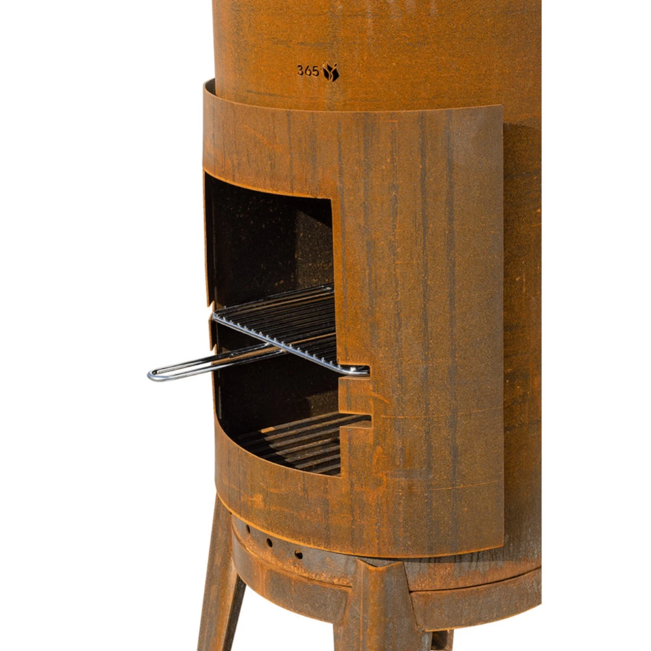 Gartenkamin Feuerschale RAGNAR Cortenstahl Optionales Grillrost – Bild 3