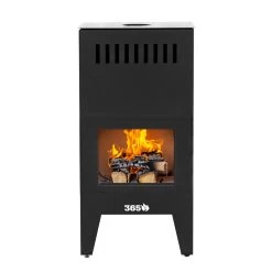 Gartenkamin TINUS Schwarz Mit Optionalem Grillrost