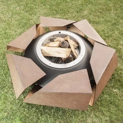 Stravaganza Designer Feuerschale Gartenkamin Optional Grill