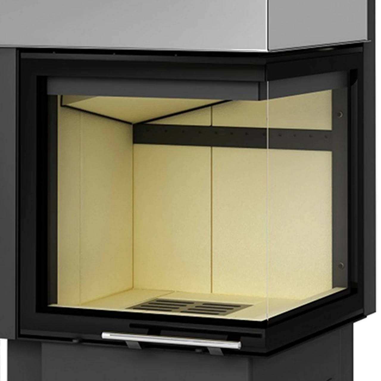 Smart 2PTH Eckkamin Rechts 7kW Rahmenloser Hebetür – Bild 2