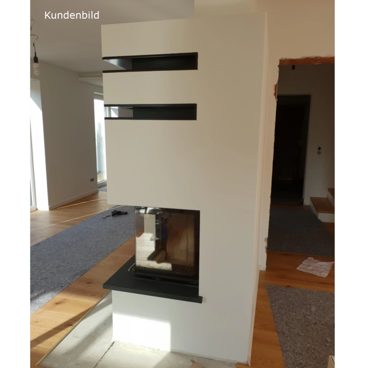 Smart 2PTH Eckkamin Rechts 7kW Rahmenloser Hebetür – Bild 10