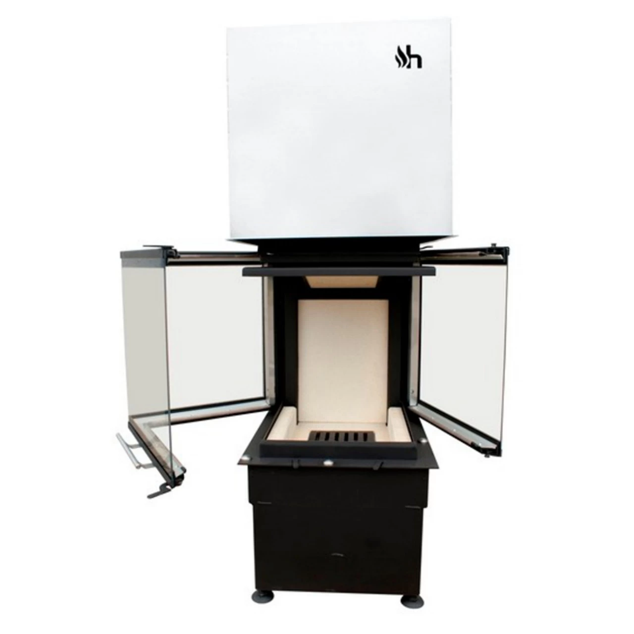 Smart 3PLH Kamineinsatz 7kW Dreiseitig Schwarz – Bild 3