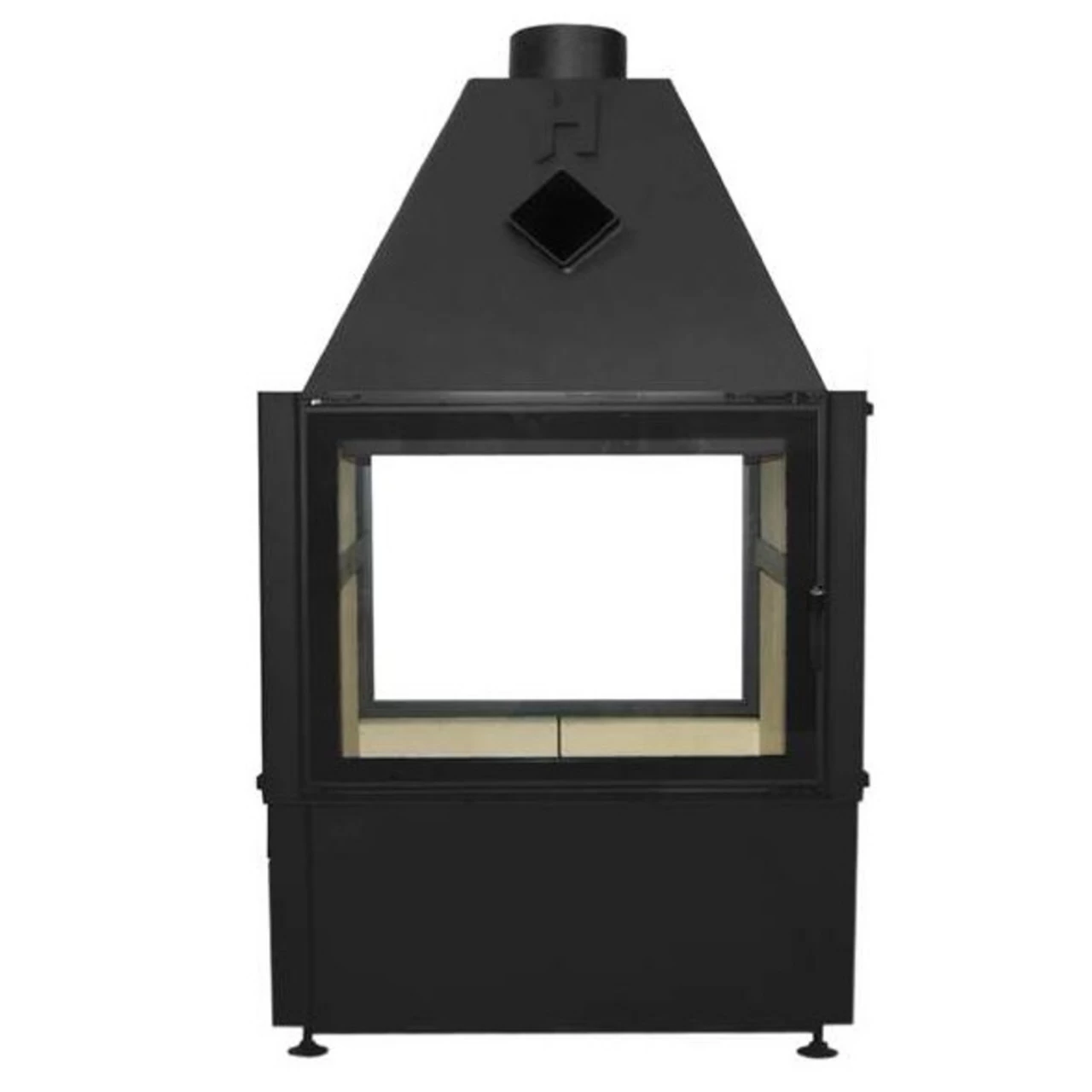 Volcano FDT Warmluft-Tunnelkamineinsatz 11kW Rahmenlose Tür – Bild 2