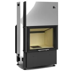 Volcano WTH18 Wasser-Kamin 18kW Rahmenlose Hebetür Doppelverglast