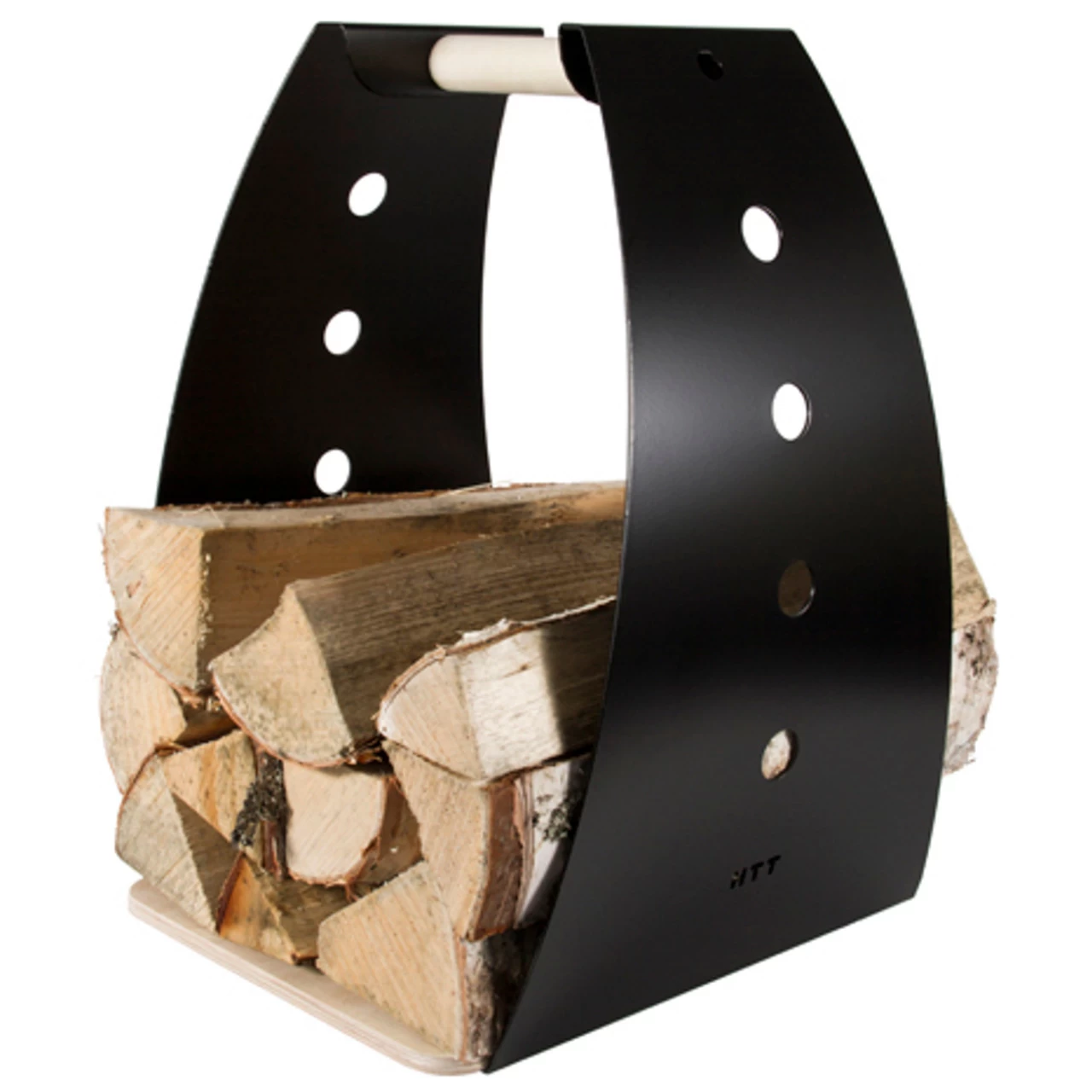 Pisla Design By HTT Holzkorb / Kaminkorb Honka Schwarz – Bild 2