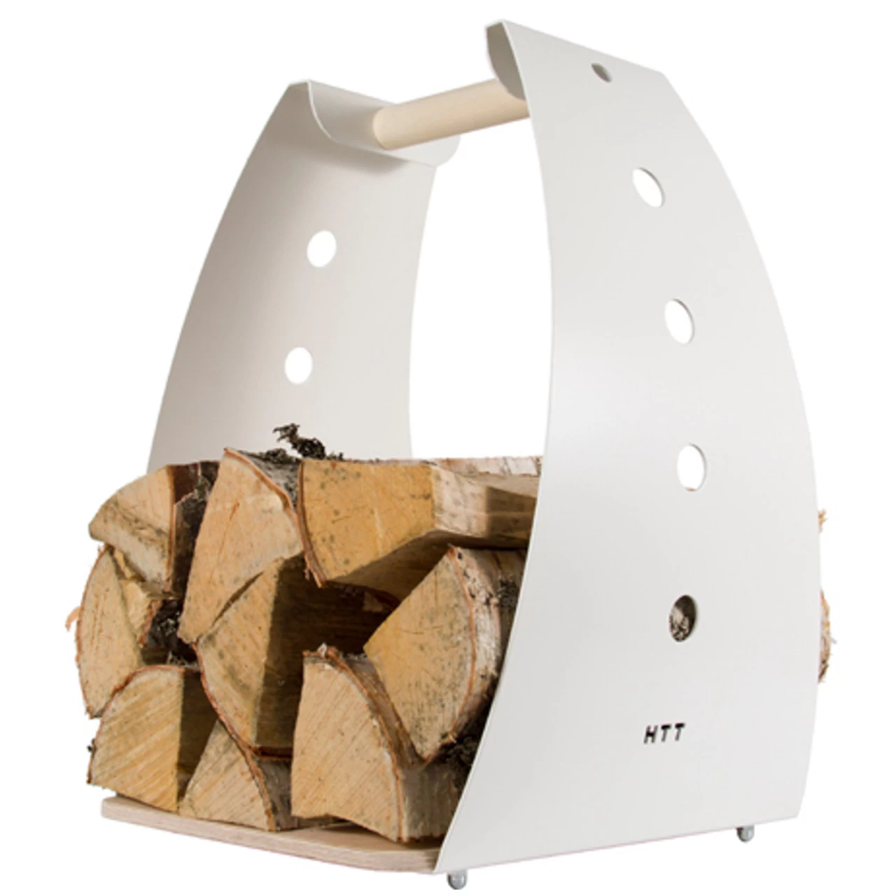 Pisla Design By HTT Holzkorb / Kaminkorb Honka Weiß