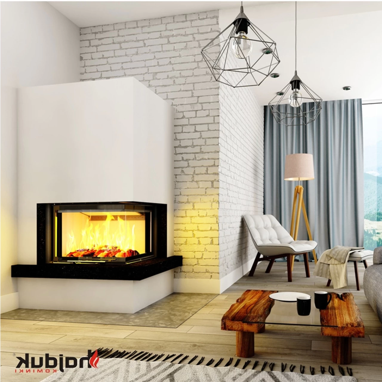 Kaminbausatz Imperial Extra Wasserkamin WPTh 12 KW Rechtsverglast – Bild 2