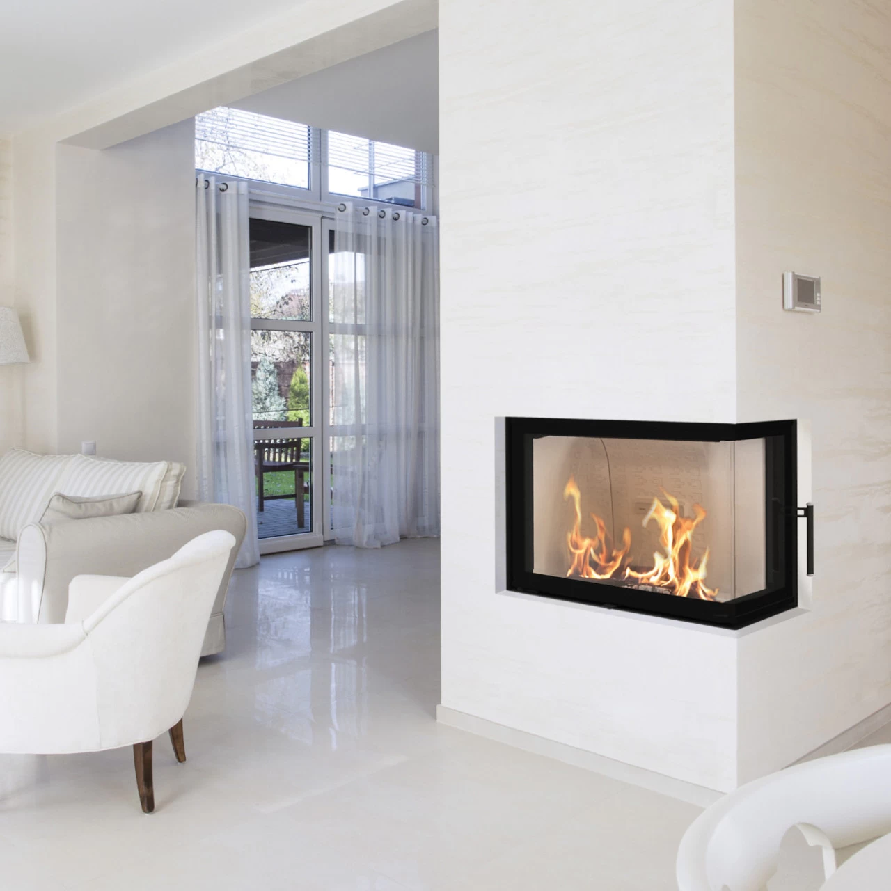 Feel 8CP Eck-Kamineinsatz 8kW Für Niedrigenergiehäuser – Bild 3