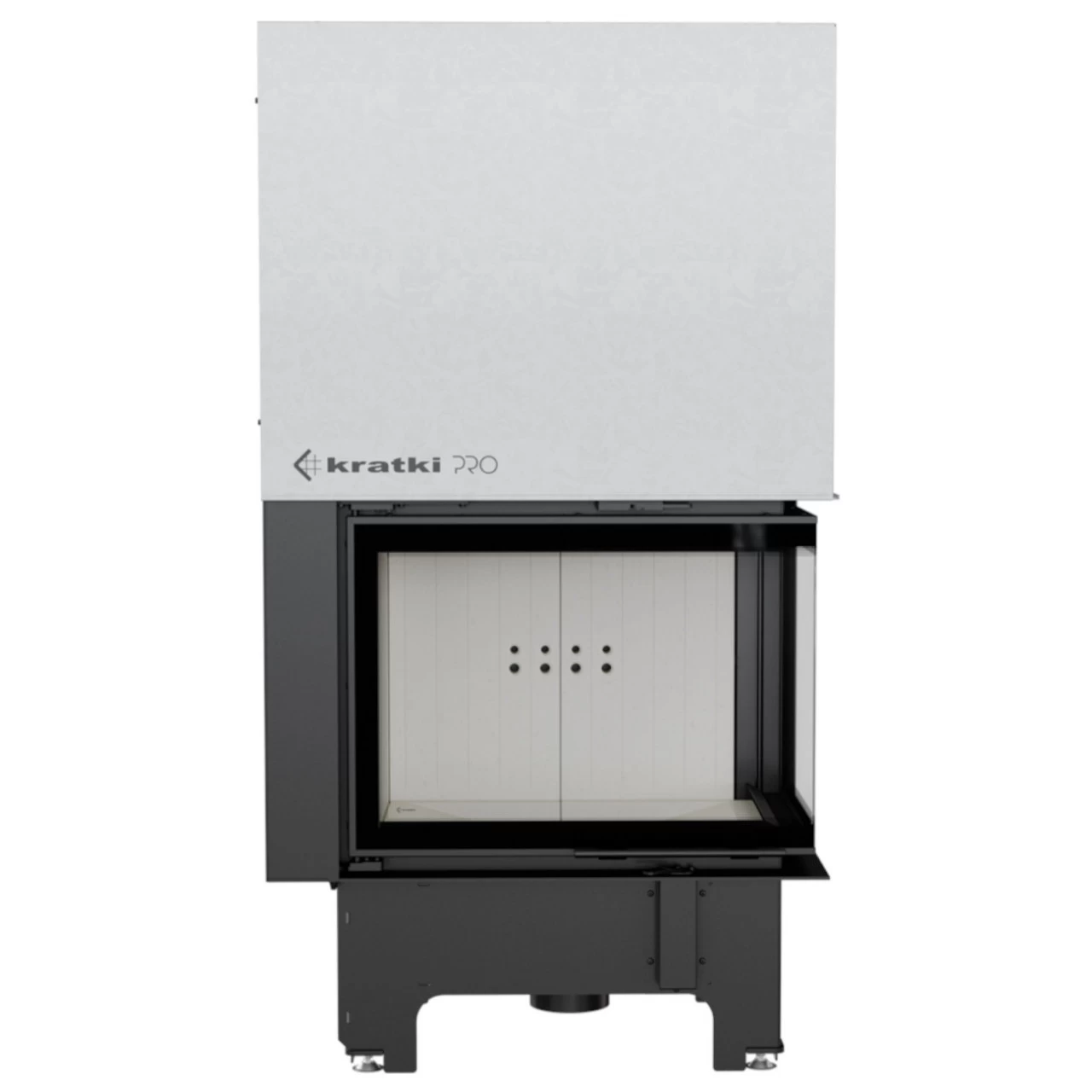 Eck-Kamineinsatz VNP Rechts 12kW Hebetür – Bild 2