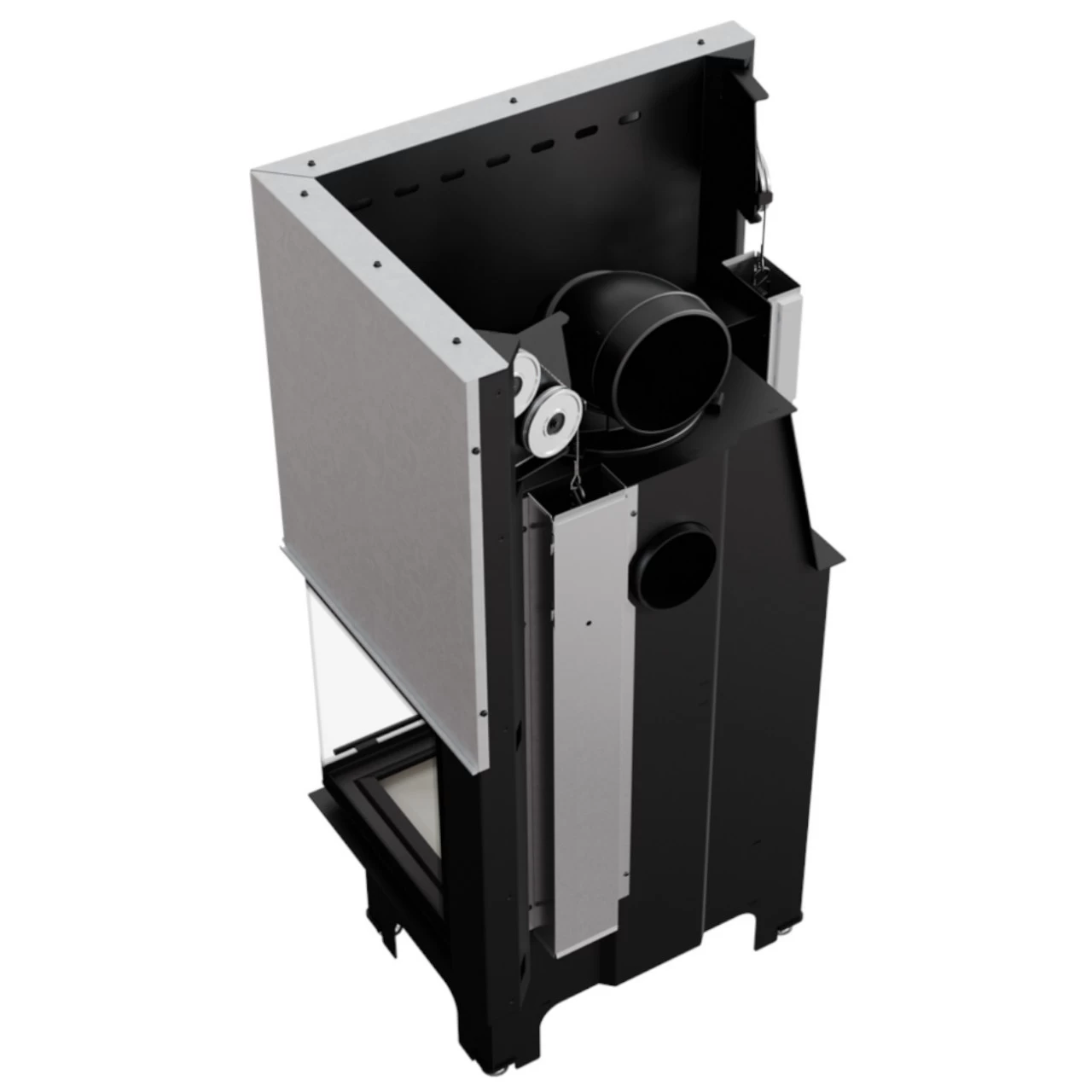 Eck-Kamineinsatz VNP Rechts 12kW Hebetür – Bild 4