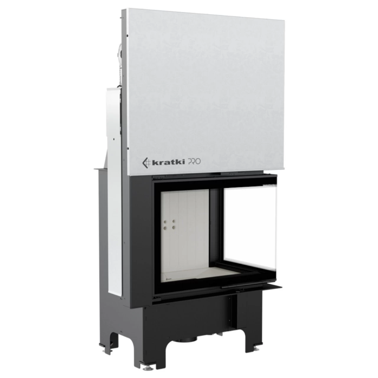 Eck-Kamineinsatz VNP Rechts 12kW Hebetür – Bild 3