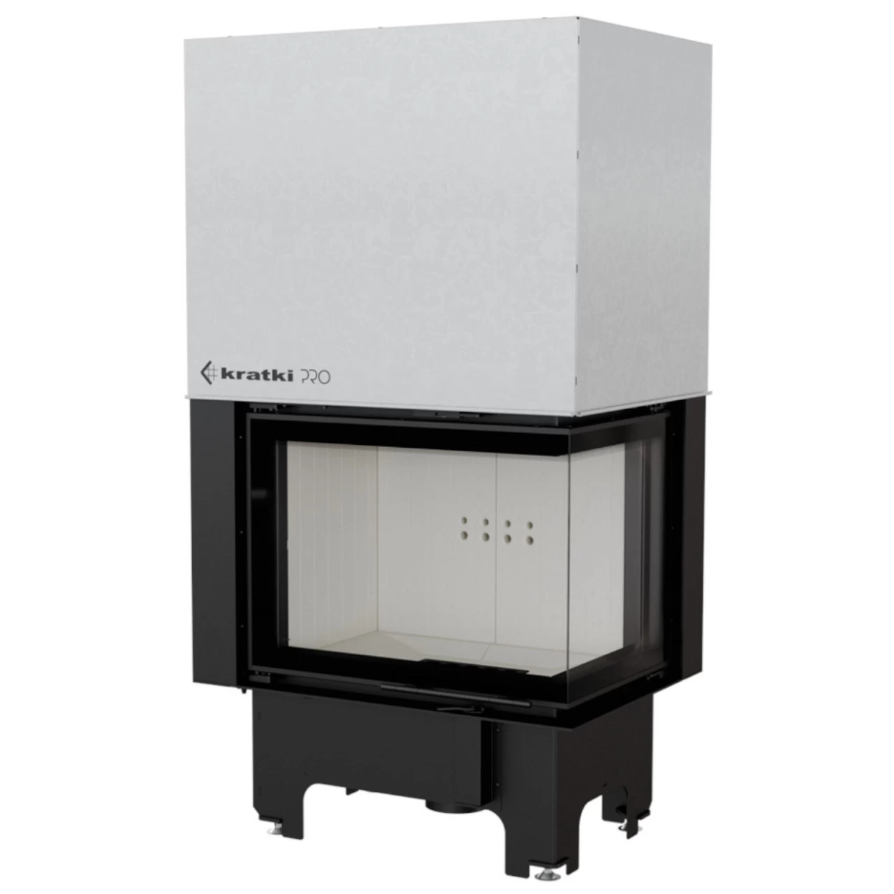 Eck-Kamineinsatz VNP Rechts 12kW Hebetür