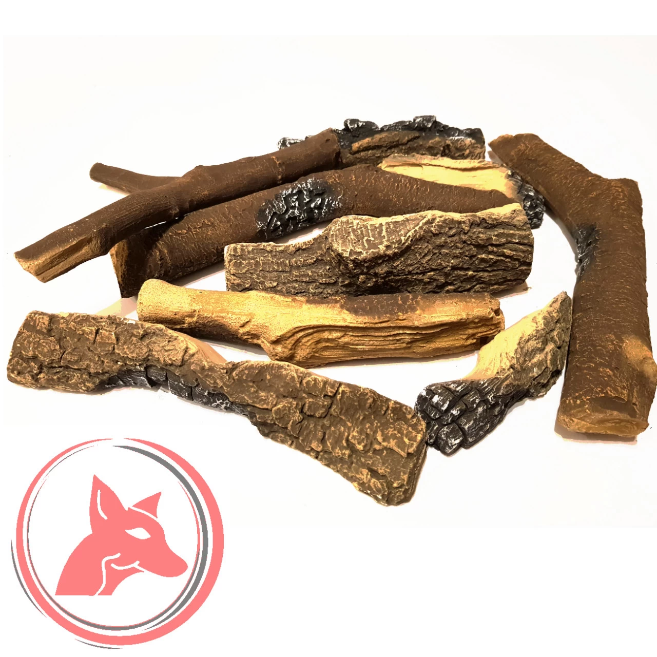 Keramik Holzstücke Für Gaskamine, Heizpilze - 7 Stk. – Bild 2