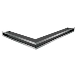 Eckluftleiste LUFT Rechts 40x60 Cm Geschliffenem Stahl