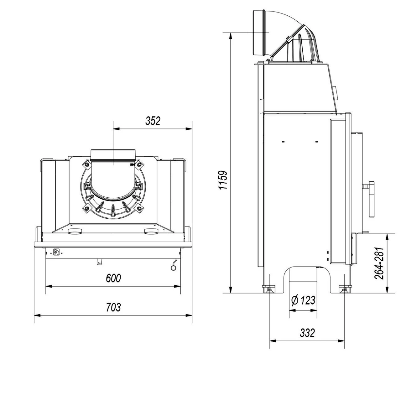 MBM Warmluft-Kamineinsatz 10kW – Bild 6