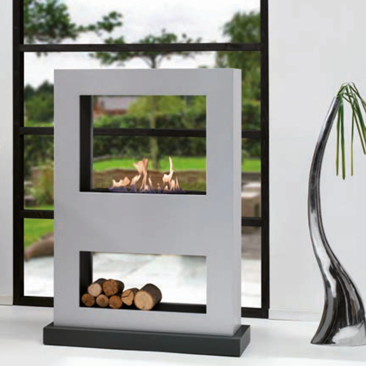 Lasize Ethanolkamin Tunnelkamin Weiß Mit Keramik Brenner – Bild 3